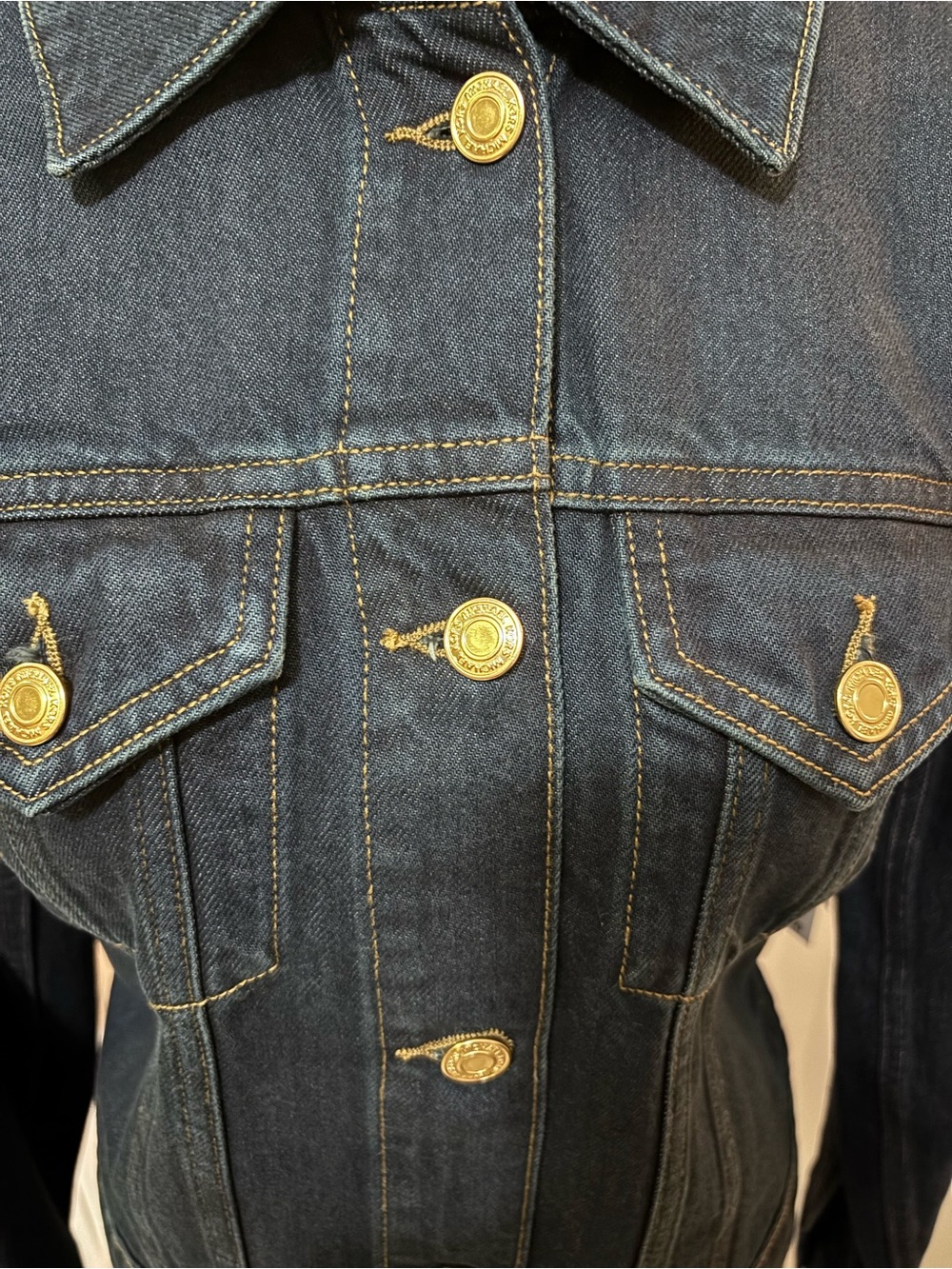 Michael Kors Women’s Vintage Dark Blue Denim Jacket - Y2K - Picture 5 of 12